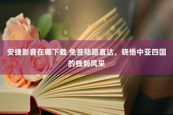 安捷影音在哪下载 免签陆路直达，晓悟中亚四国的独到风采
