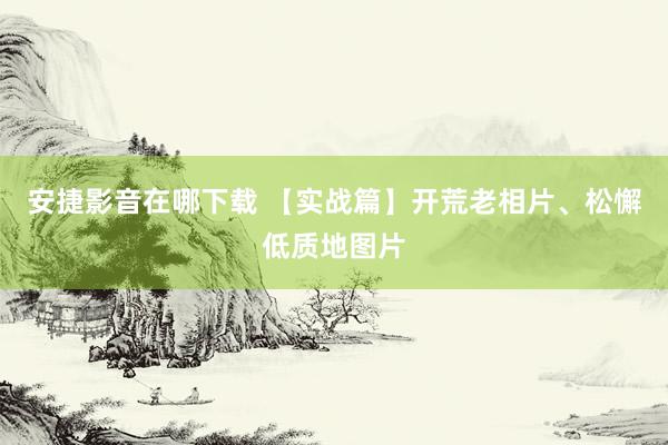 安捷影音在哪下载 【实战篇】开荒老相片、松懈低质地图片